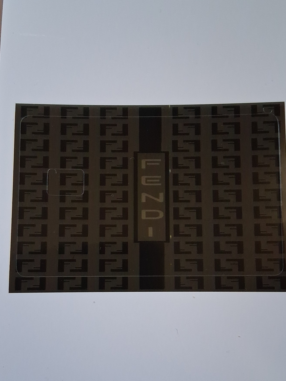 Fendi Brown and Black FF Logo Debit Card Sticker